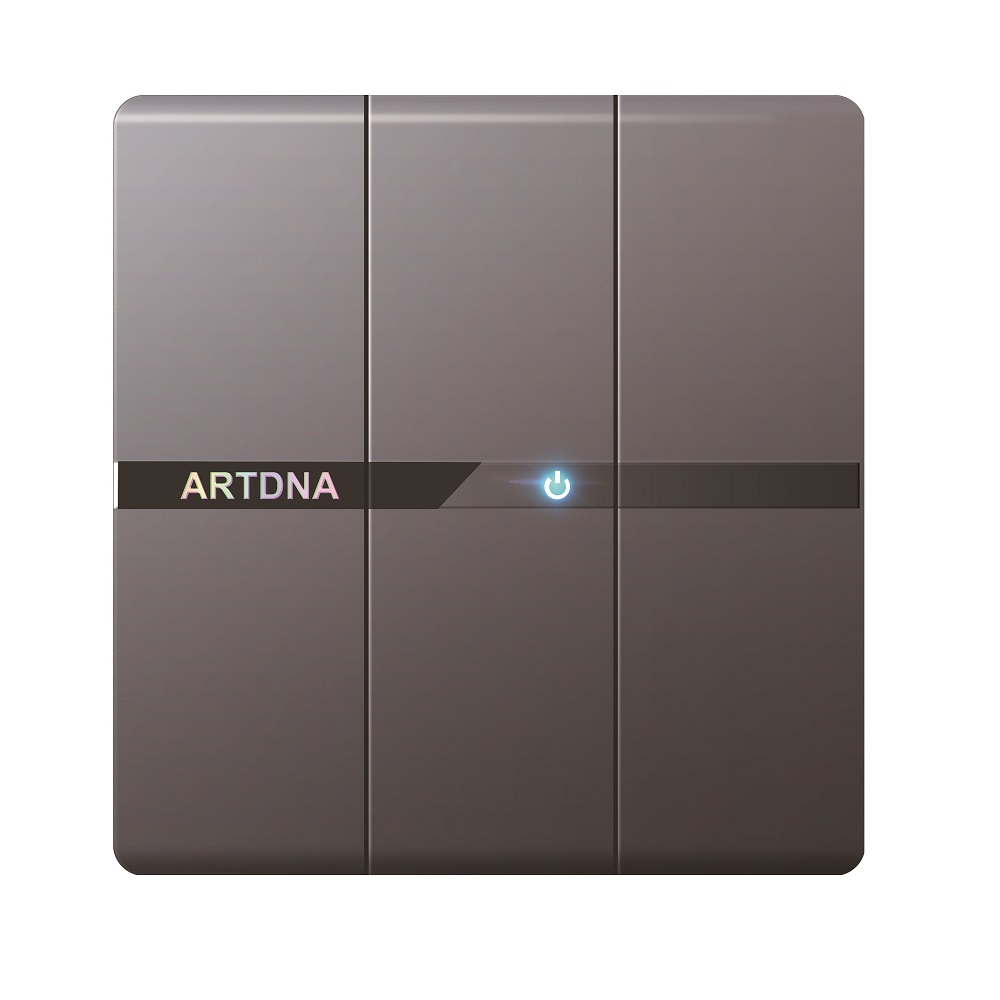 Bộ 3 công tắc 1 chiều A38 xám -ARTDNA